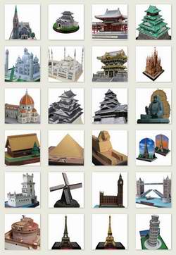 Бумажные модели известных архитектурных сооружений стран мира