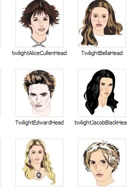 Бумажные куклы из к\ф "Сумерки"