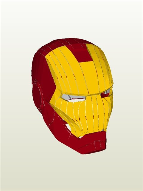 Модели из бумаги - Маска "Железного человека"