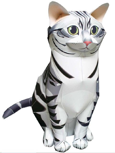 Модель из бумаги - Кошка