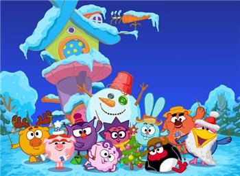 Смешарики. Новогодние истории. 3gp для телефонов, смартфонов, КПК