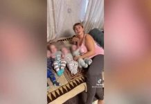 «Это все мне?»: мать четверых близнецов показала всех детей на видео