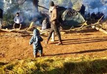 Видео с детьми мигрантов у белорусско-польской границы