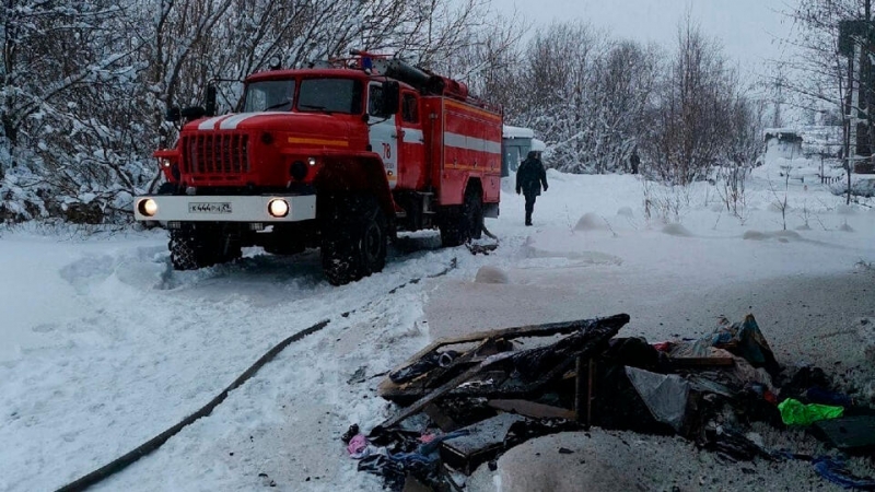 Два ребенка погибли при пожаре в доме в Архангельске