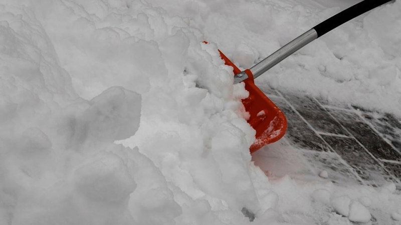 Семилетний школьник в одиночку очистил от снега весь двор