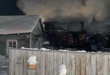 Фото с места пожара в Якутии, где погибли четыре ребенка