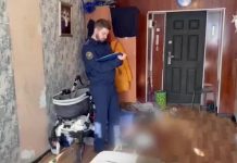 Кадры из квартиры, в которой мать изрезала пятилетнего сына ножом