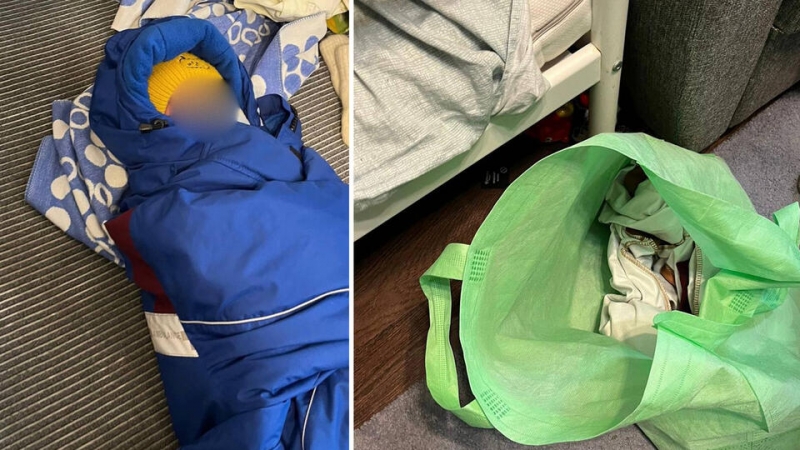 Мать младенца, бросившая его в сумке у дома, задержана в Москве