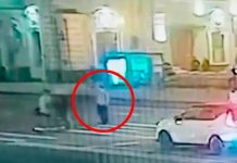 Видео момента нападения пьяного мужчины на сына Теоны Контридзе