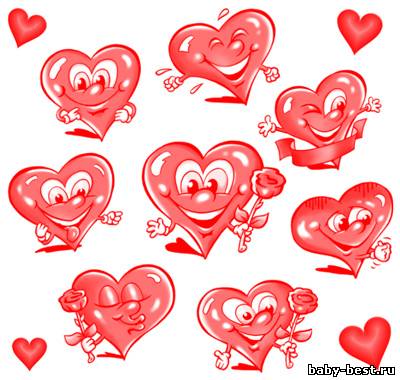 Кисти - Сердечки I Love you