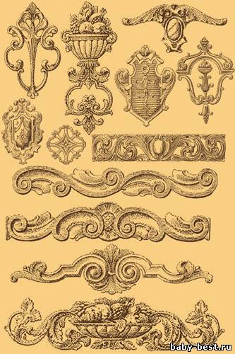 Кисти для Photoshop-Архитектурные орнаменты.