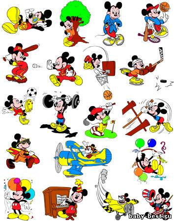 Клипарт – Микки спортсмен