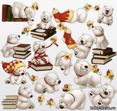 Клипарт - Забавные мишки художницы Kei Acedera