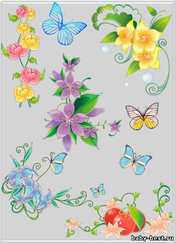 Векторные цветы