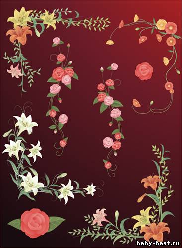 Векторные цветы#2