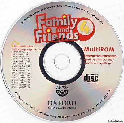 Английский язык для детей. Семья и друзья / Family and Friends 4 MultiROM