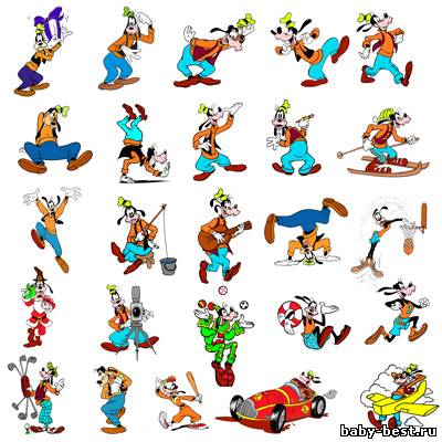 Клипарт для фотошопа - Гуфи / Goofy