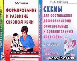 Формирование и развитие связной речи: альбом дошкольника. Схемы для составления дошкольниками описательных и сравнительных рассказов.
