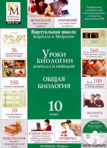Уроки биологии Кирилла и Мефодия. 6,7,8,10,11 классы (2007)