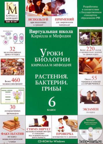 Уроки биологии Кирилла и Мефодия. 6,7,8,10,11 классы (2007)