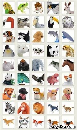 Бумажные модели животных (Авторский коллектив СТЕНД) [2009, Хобби, PDF]