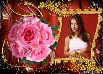 Рамка для фото - Букет роз