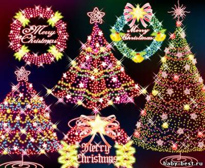 Клипарт - Новогодние ёлки