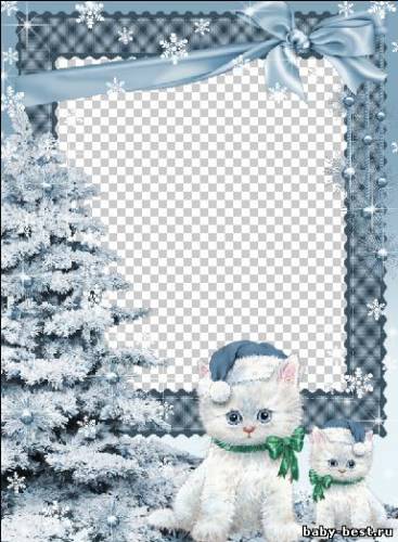 Рамка для фото - Голубая зима