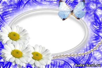 Рамка для фото Синие цветы