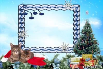 Рамка для фотошоп - Новогодняя
