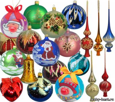 Новогодний клипарт – Ёлочные игрушки