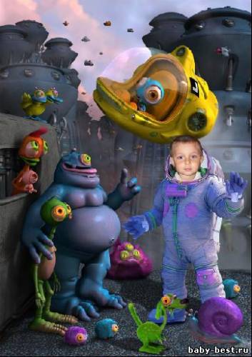 Шаблон для фотошопа - На далекой планете