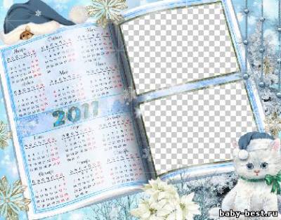 Календарь-рамочка на 2011 год - Зимняя книга