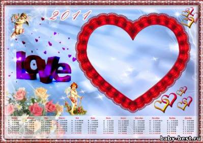 Календарь на 2011 год - Love