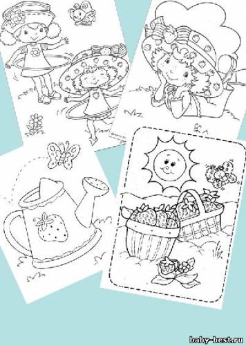 Раскраски для девочек с Эмили-клубничкой