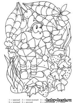Сборник раскрасок "Раскраска по цифрам"
