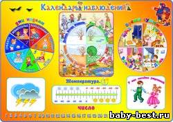 Календарь наблюдений формат А3. И карточки к нему.