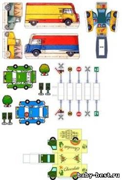 Машинки из бумаги