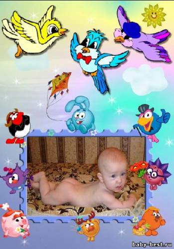 Детская рамка со смешариками