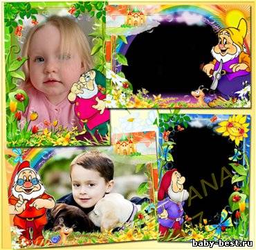 Детские рамочки для фото - Затейливые гномы