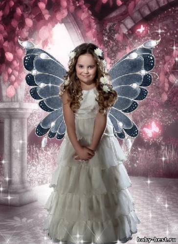 Детский шаблон для фотошопа - Фея в сказке