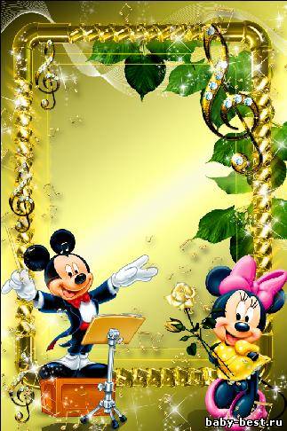 Детская фоторамка - Музыкальные нотки