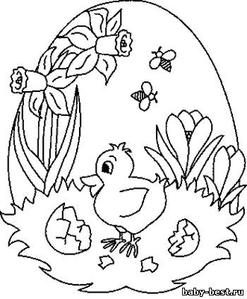 Пасхальные раскраски
