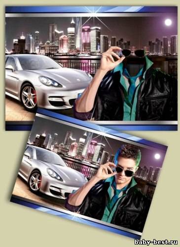 Шаблон для Photoshop - Ночной город