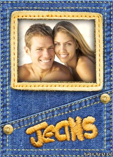 Рамка для фото - Джинсовая