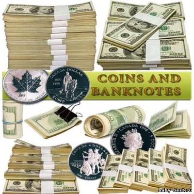 Клипарт - Монеты и банкноты