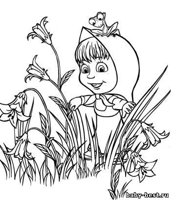 Маша и Медведь. Раскраска