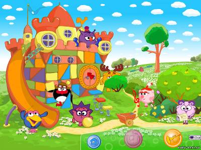 Детская развивающая игра: Смешарики. Круглая компания