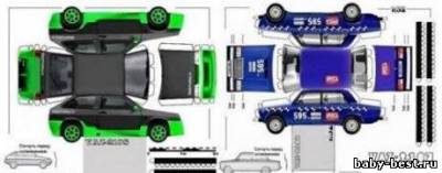 Бумажные развертки автомобилей