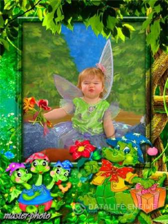 Детская рамка для фотошопа – День рождение дракончика